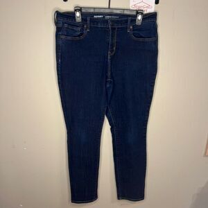 Old Navy Straight Leg Jeans Curvy Dark Wash | 12 Short